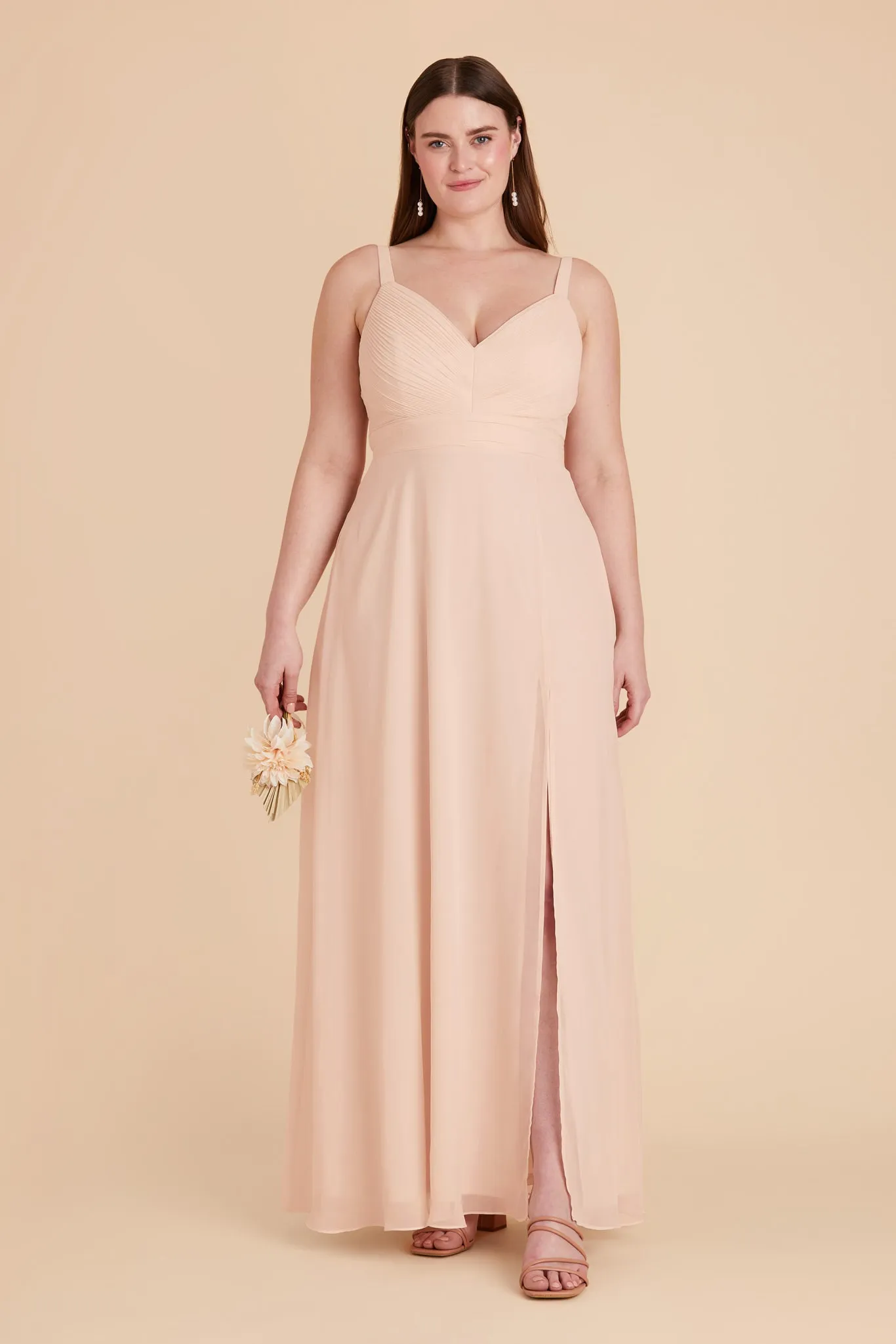 Deborah Chiffon Dress - Pale Blush sold by Birdy Grey product image thumbnail 2
