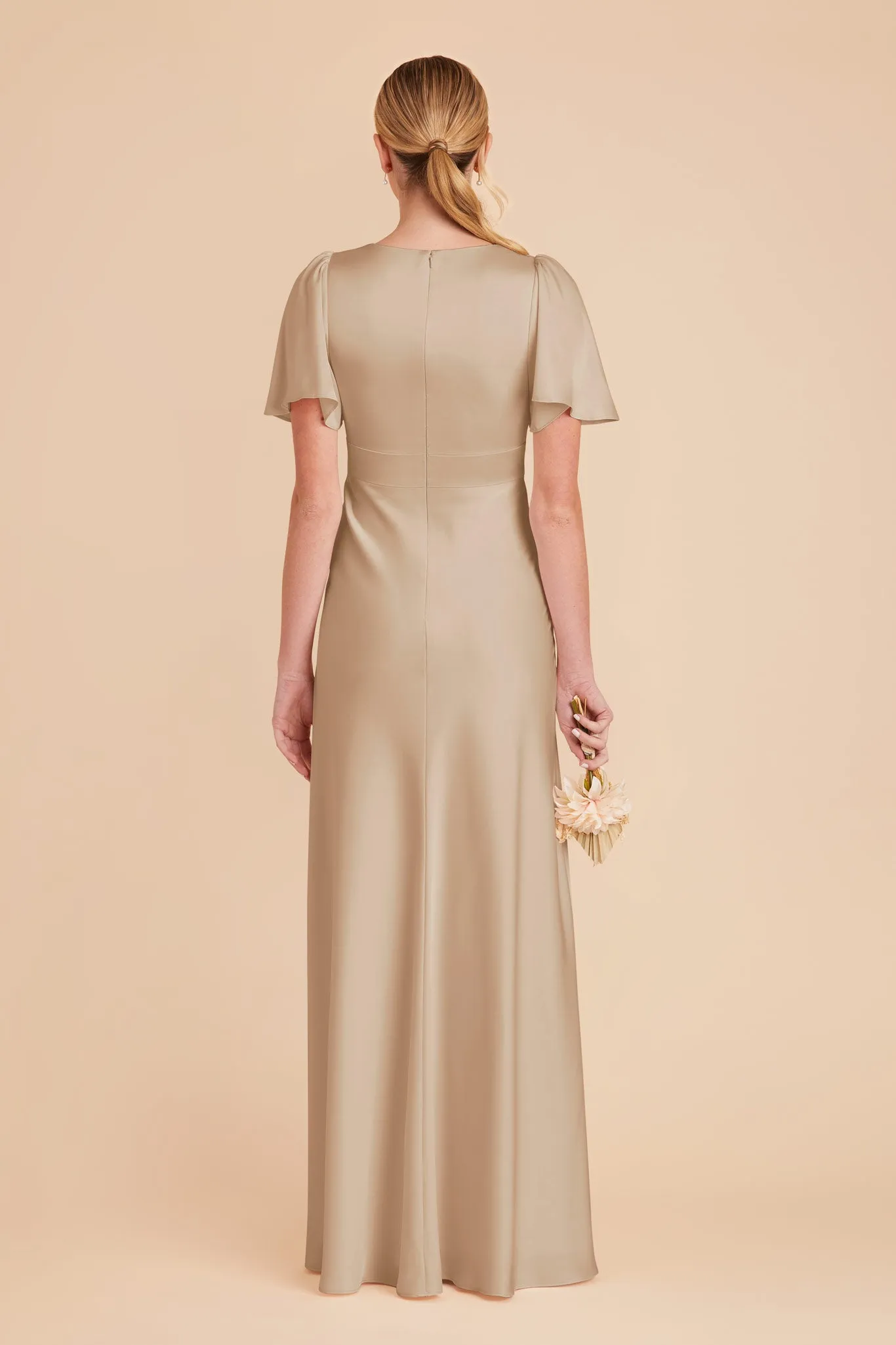 Marni Matte Satin Dress - Neutral Champagne sold by Birdy Grey product image thumbnail 5