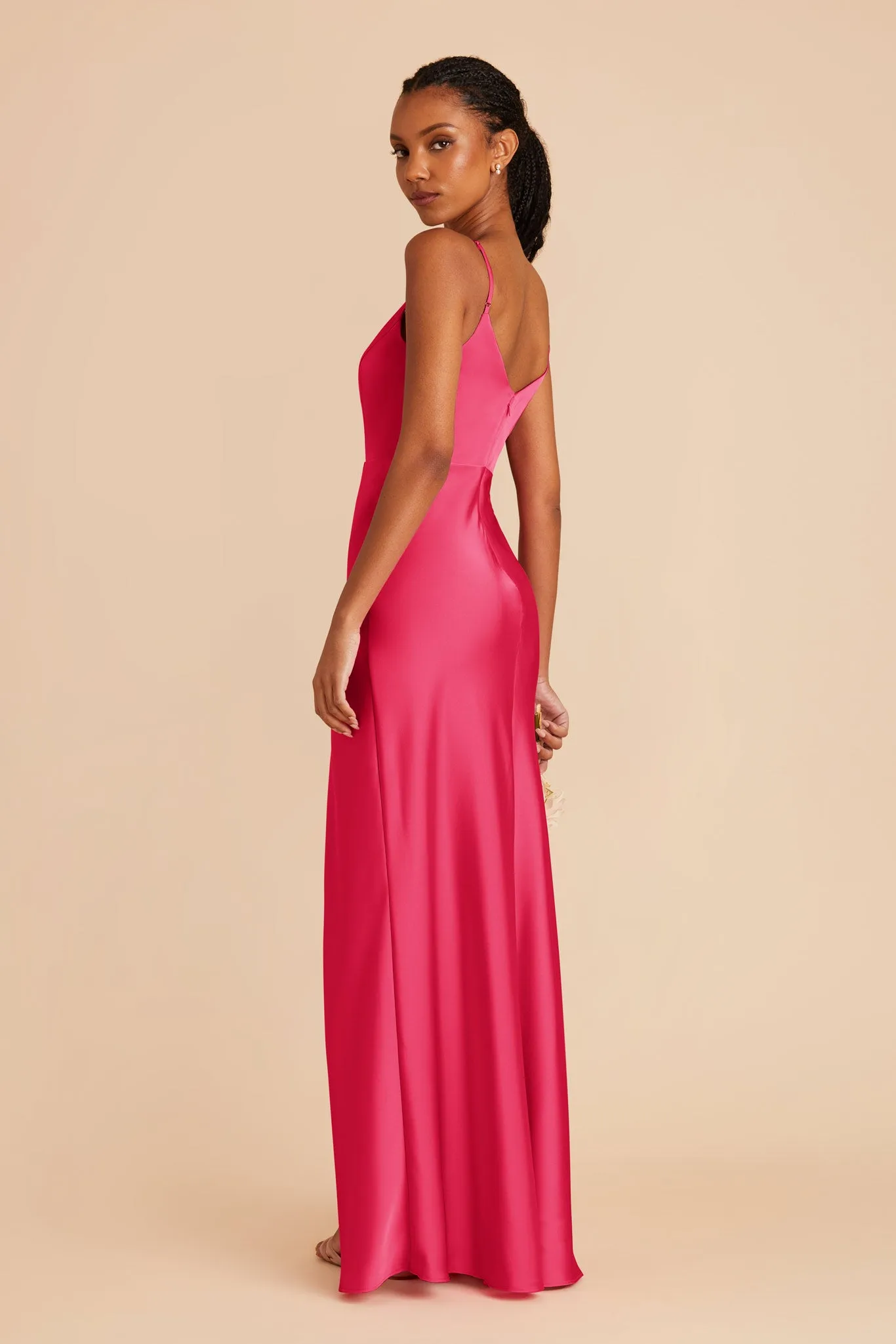 Jay Matte Satin Dress - Fuchsia sold by Birdy Grey product image thumbnail 5