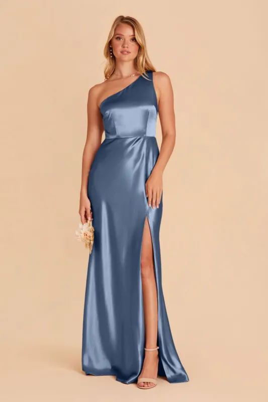 Kira Shiny Satin Dress - Twilight sold by Birdy Grey