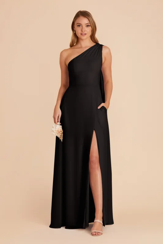 Melissa Chiffon Dress - Black sold by Birdy Grey