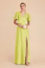 Marni Matte Satin Dress - Chartreuse sold by Birdy Grey