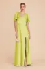 Marni Matte Satin Dress - Chartreuse sold by Birdy Grey
