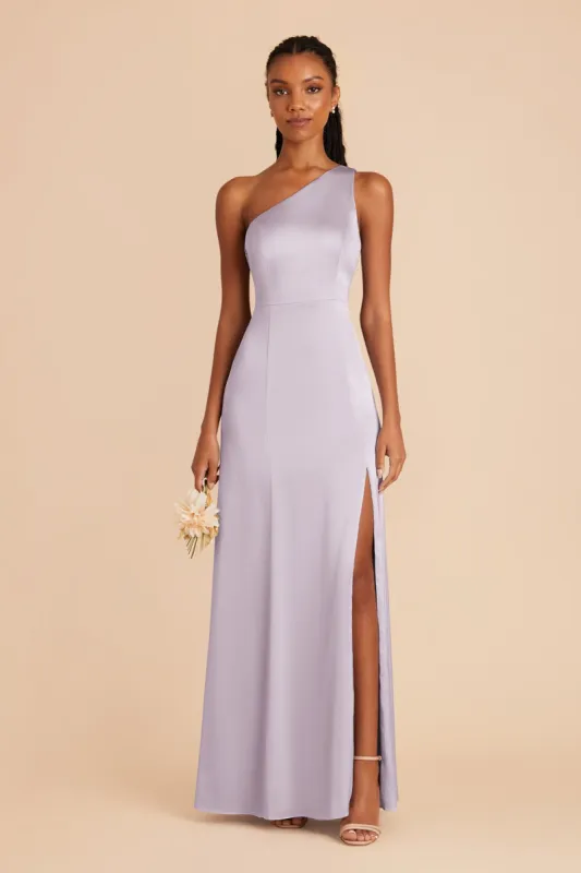 Kira Matte Satin Dress - Dusty Lilac sold by Birdy Grey
