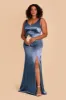 Gloria Shiny Satin Dress - Twilight sold by Birdy Grey