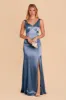 Gloria Shiny Satin Dress - Twilight sold by Birdy Grey