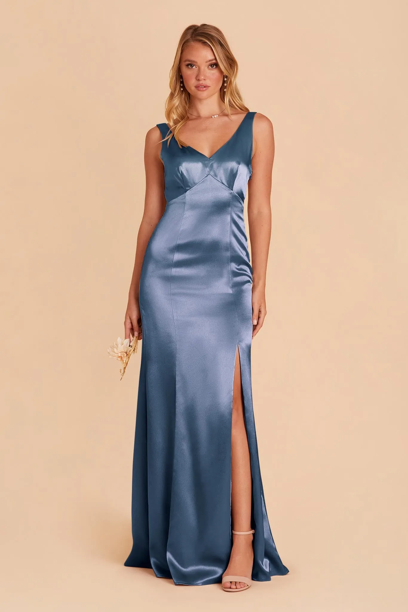Gloria Shiny Satin Dress - Twilight sold by Birdy Grey product image thumbnail 3