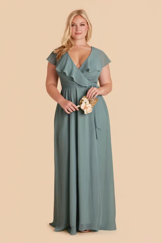 Jackson Chiffon Dress - Sea Glass sold by Birdy Grey