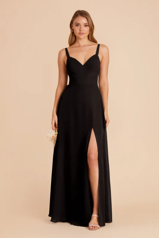 Deborah Chiffon Dress - Black sold by Birdy Grey