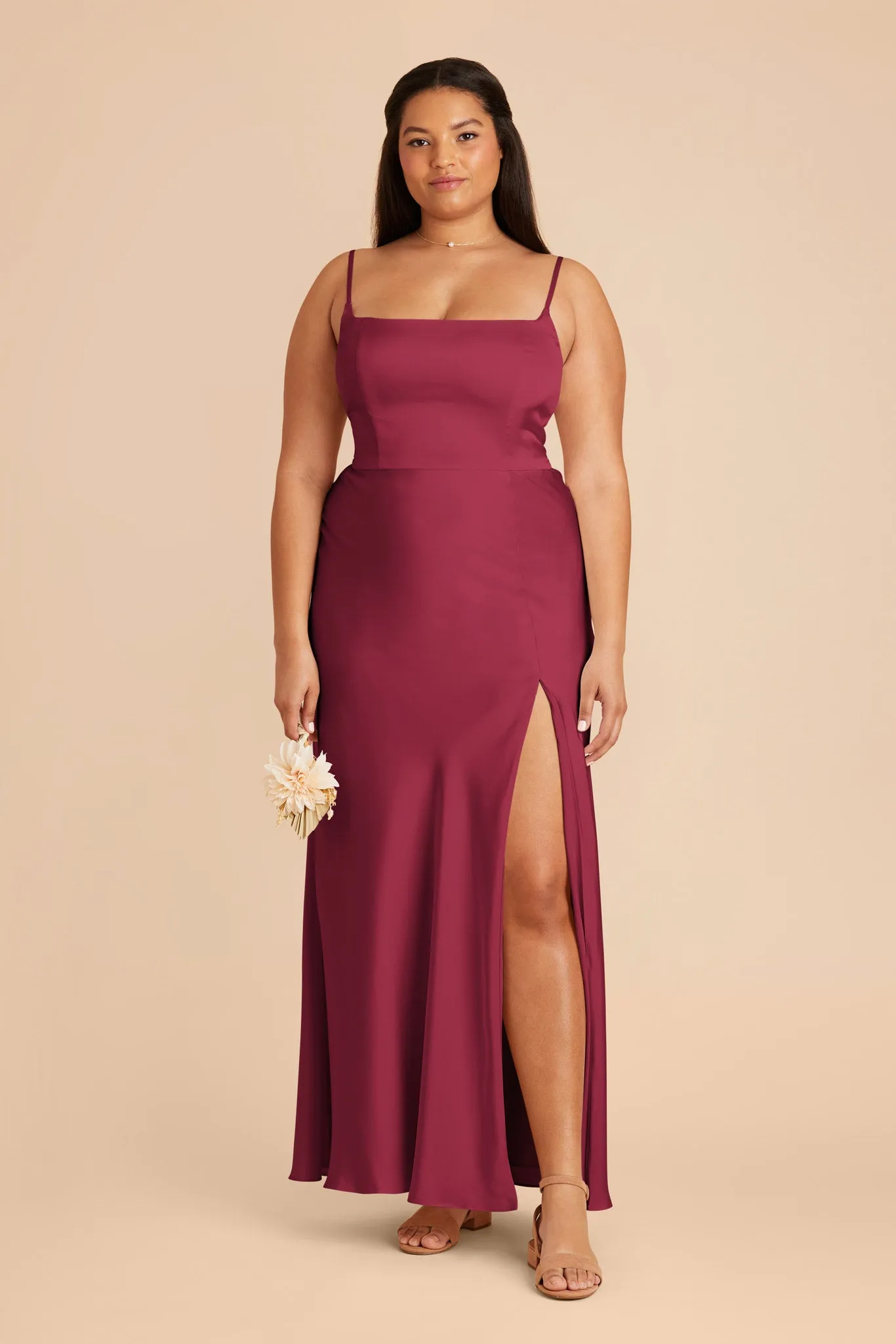 Mai Matte Satin Dress - Berry sold by Birdy Grey product image thumbnail 2