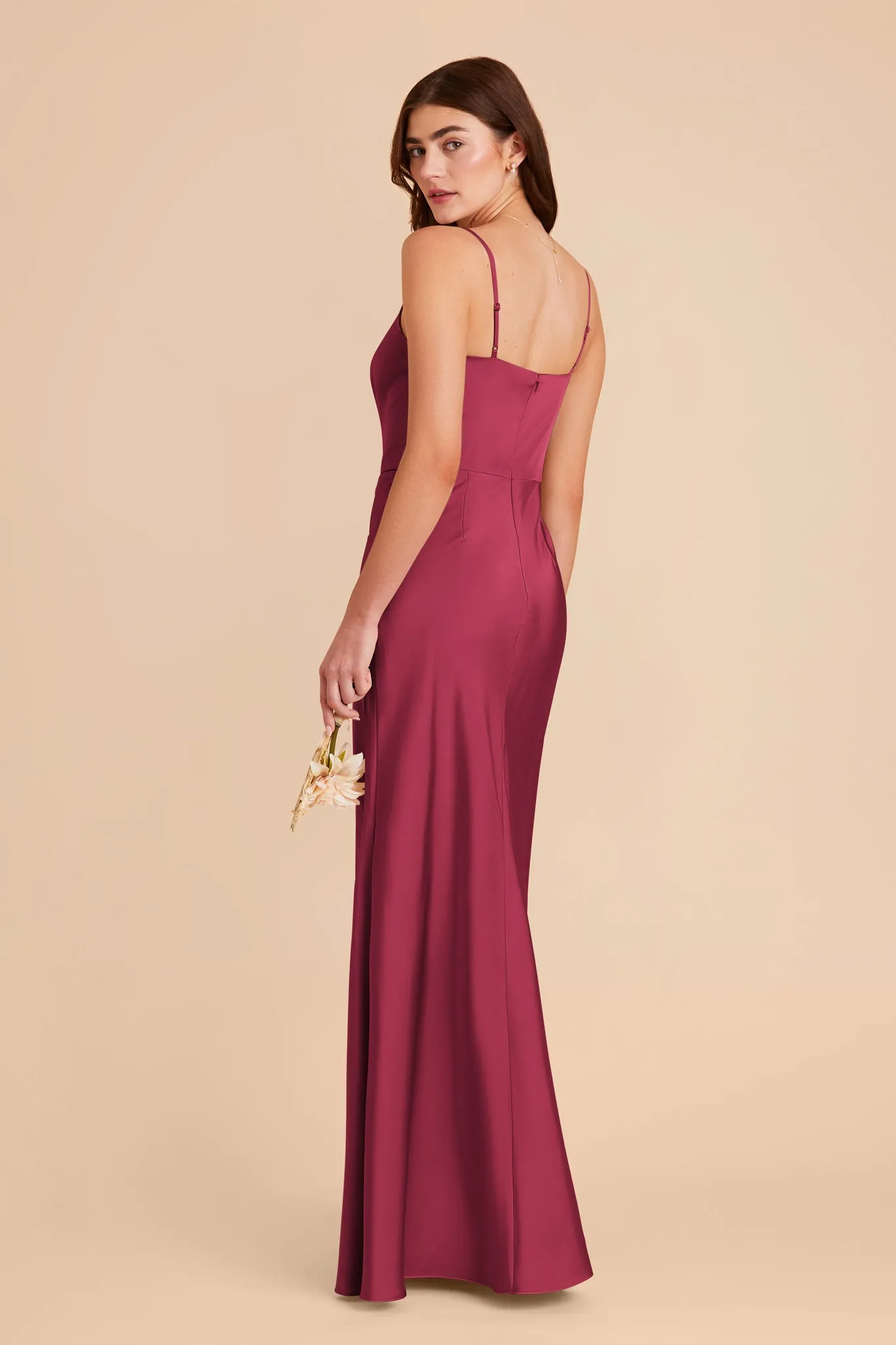 Mai Matte Satin Dress - Berry sold by Birdy Grey product image thumbnail 4