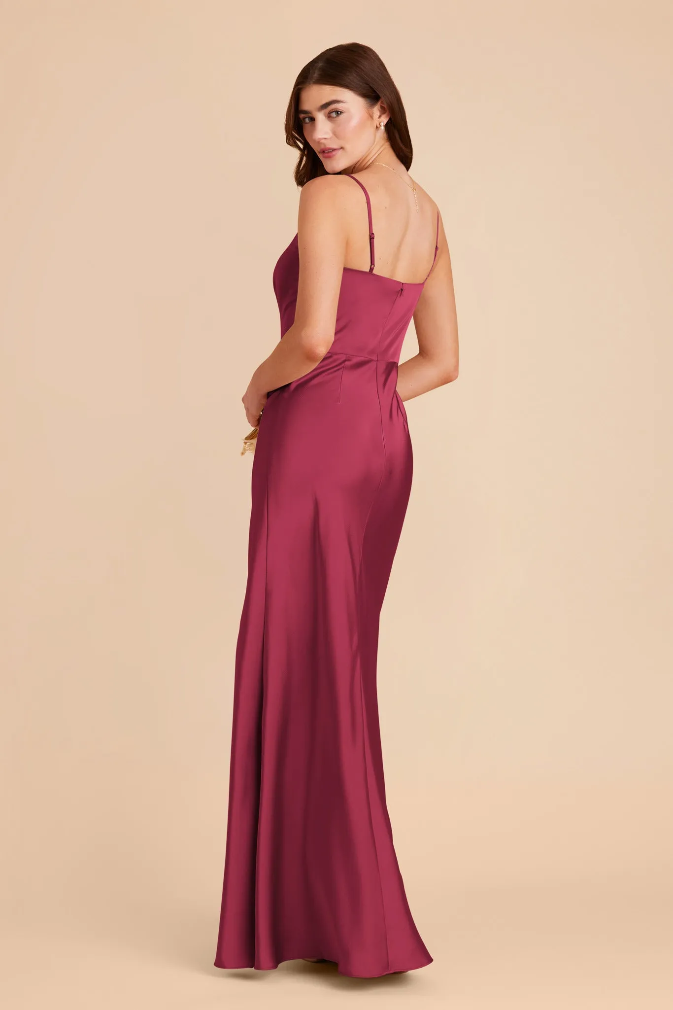 Mai Matte Satin Dress - Berry sold by Birdy Grey product image thumbnail 5