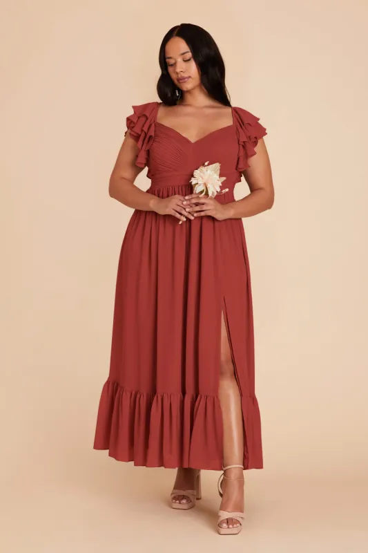 Michelle Chiffon Dress - Spice sold by Birdy Grey