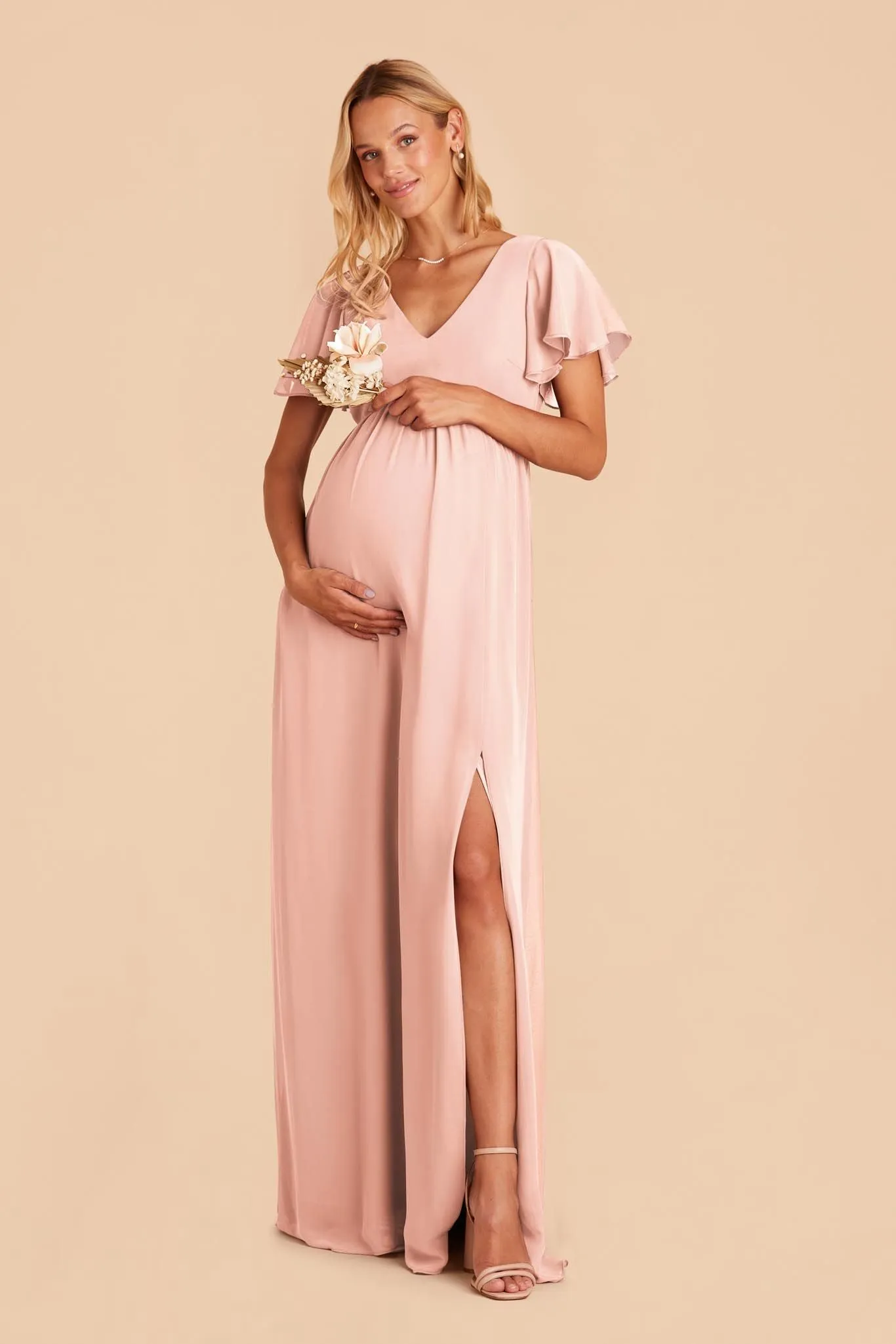 Hannah Empire Dress - Blush Pink sold by Birdy Grey product image thumbnail 2