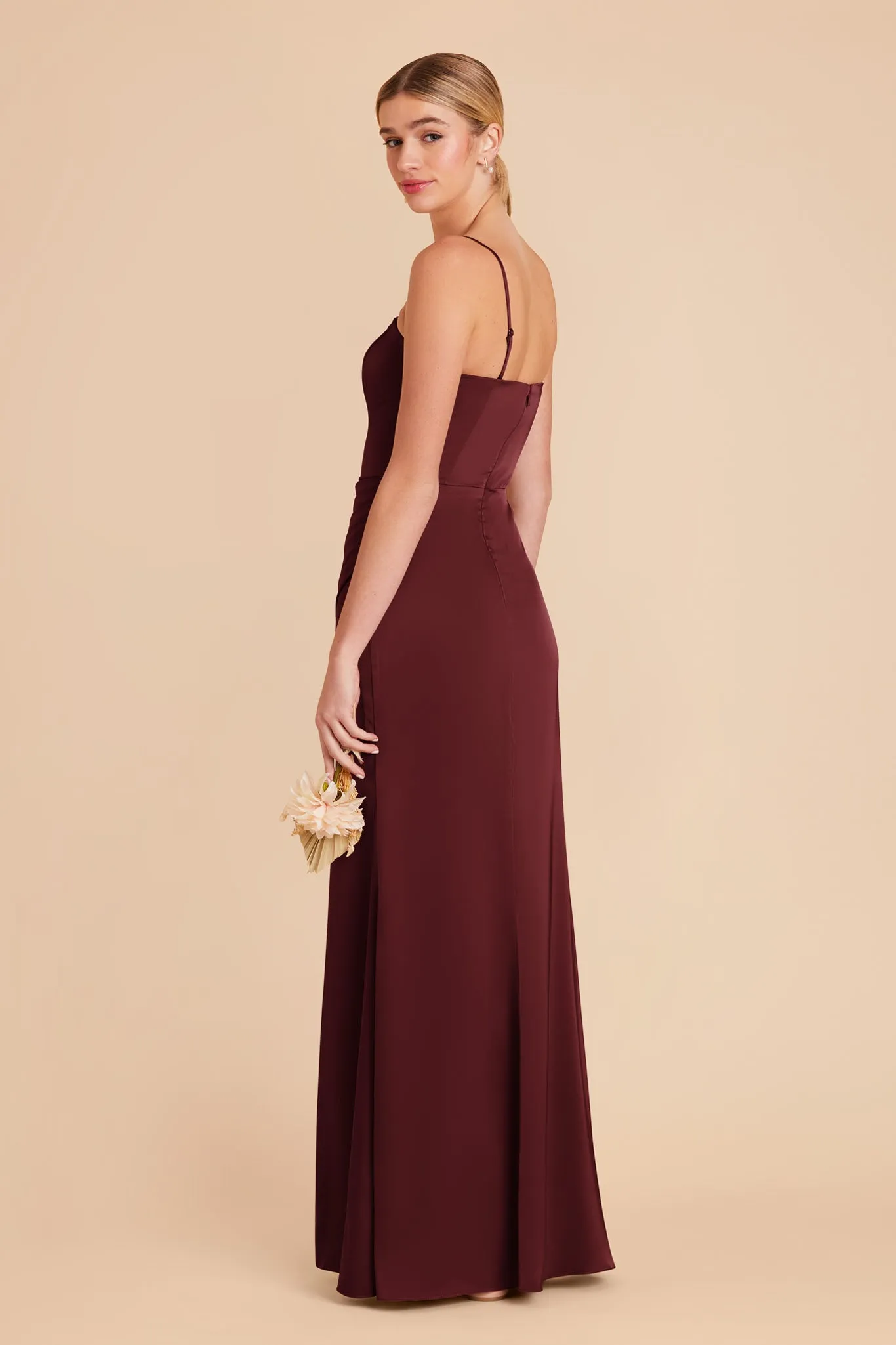 Anne Matte Satin Dress - Cabernet sold by Birdy Grey product image thumbnail 5