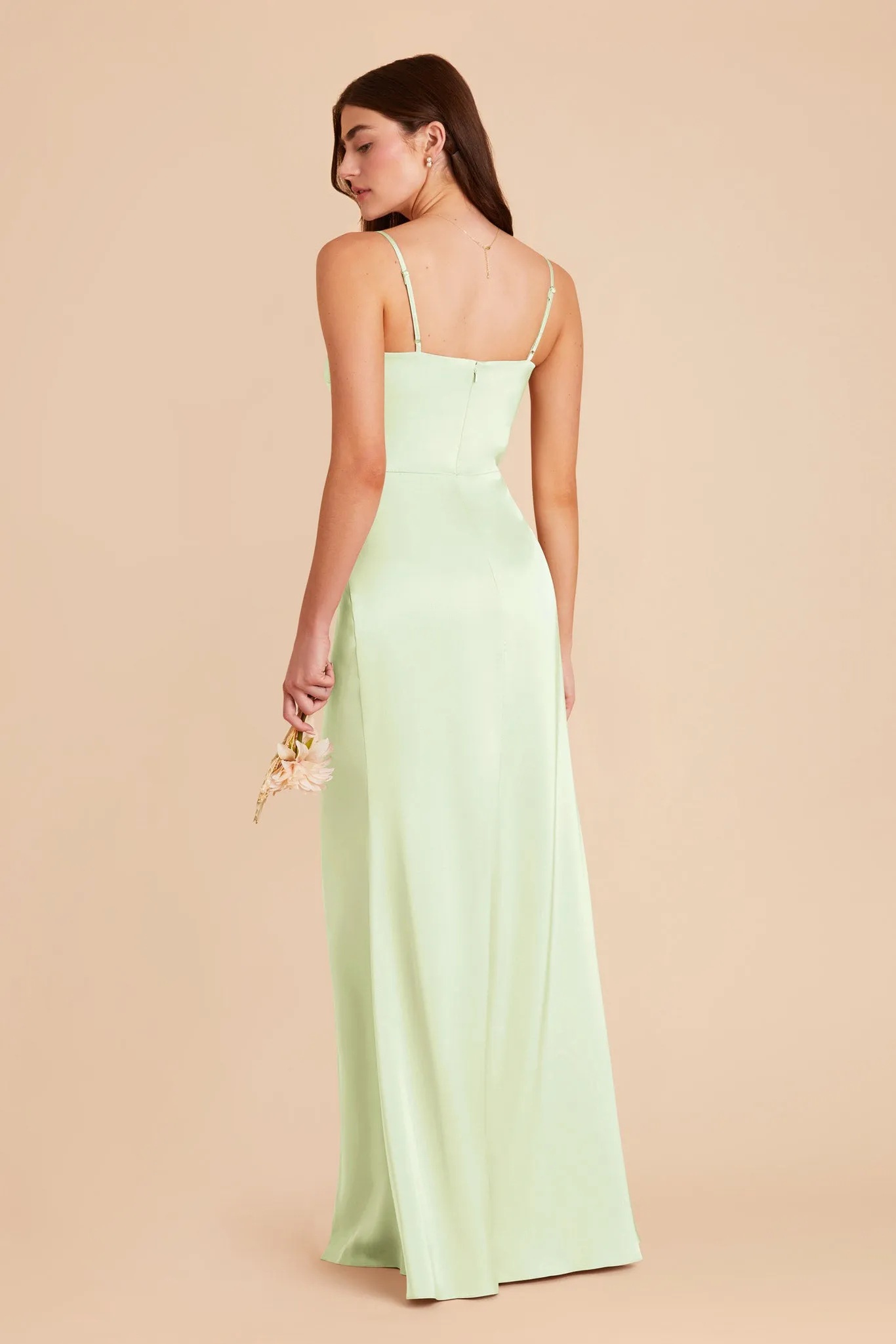 Jennifer Matte Satin Dress - Pale Pistachio sold by Birdy Grey product image thumbnail 5