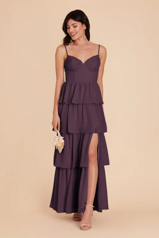 Lola Chiffon Dress - Plum sold by Birdy Grey