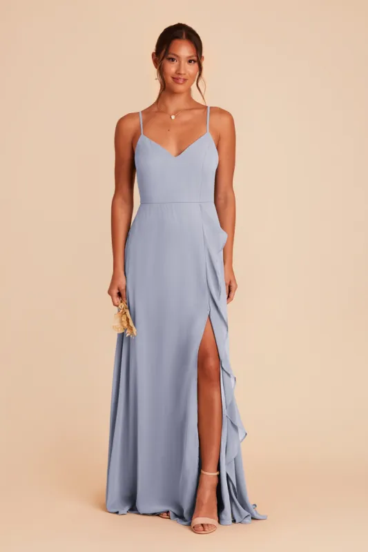 Theresa Chiffon Dress - Dusty Blue sold by Birdy Grey