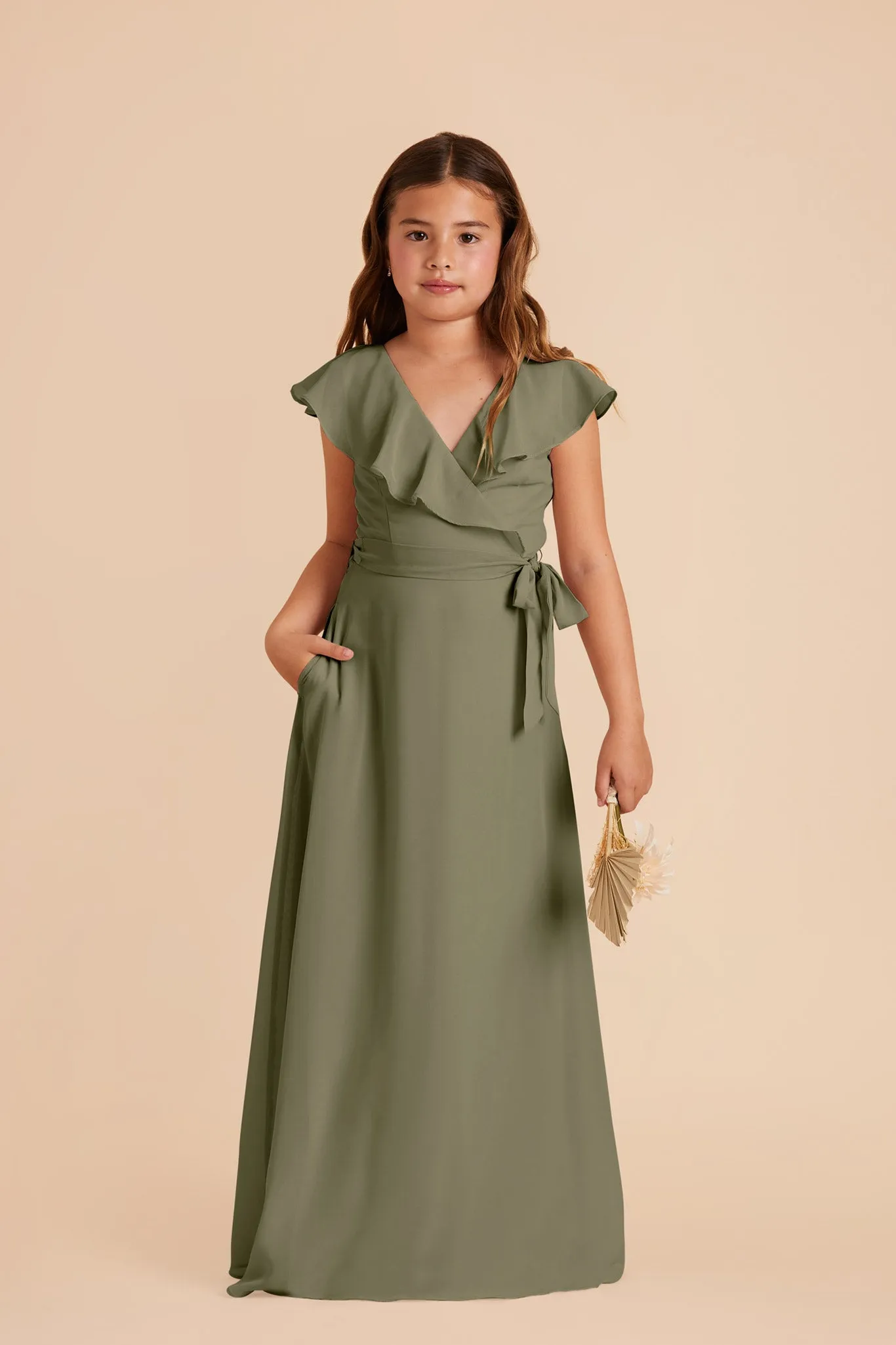Jax Junior Chiffon Dress - Moss Green sold by Birdy Grey product image thumbnail 2