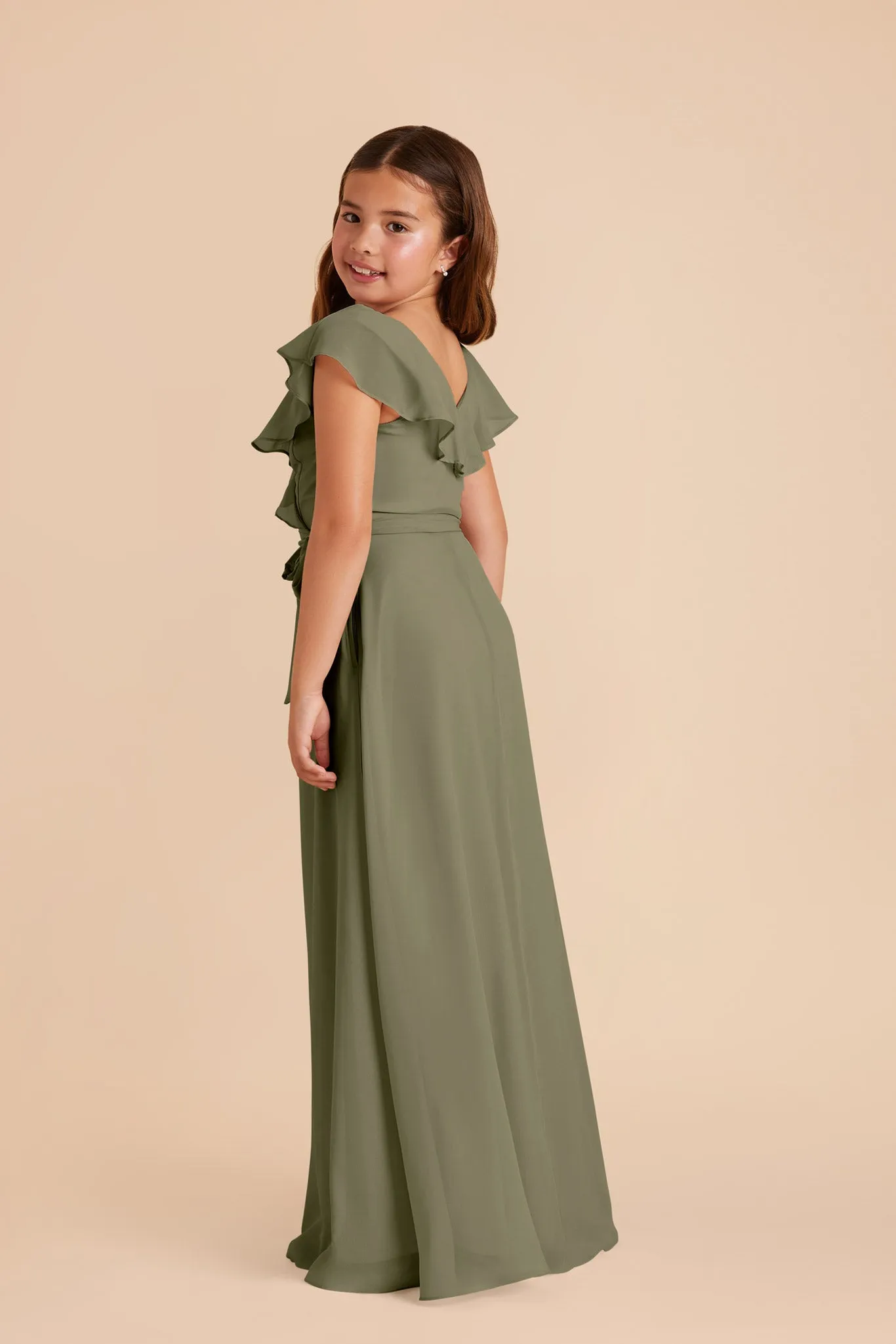 Jax Junior Chiffon Dress - Moss Green sold by Birdy Grey product image thumbnail 4