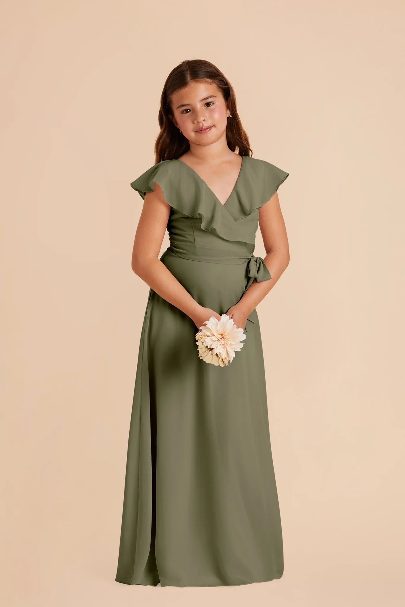 Jax Junior Chiffon Dress - Moss Green sold by Birdy Grey product image thumbnail 3