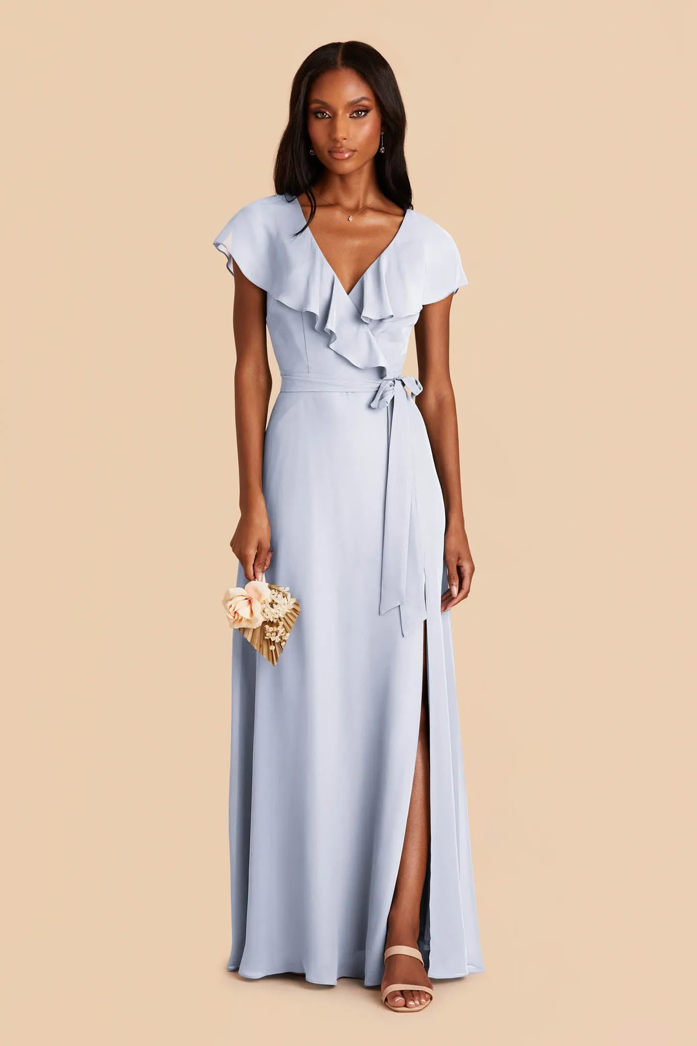 Jackson Chiffon Dress - Ice Blue sold by Birdy Grey product image thumbnail 3