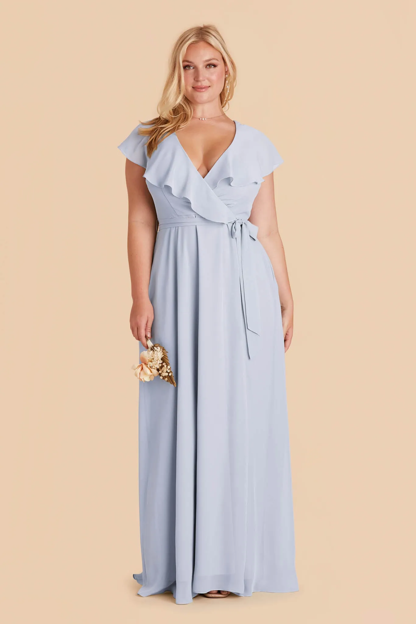 Jackson Chiffon Dress - Ice Blue sold by Birdy Grey