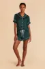 Jonny Satin Pajama Set - Emerald sold by Birdy Grey
