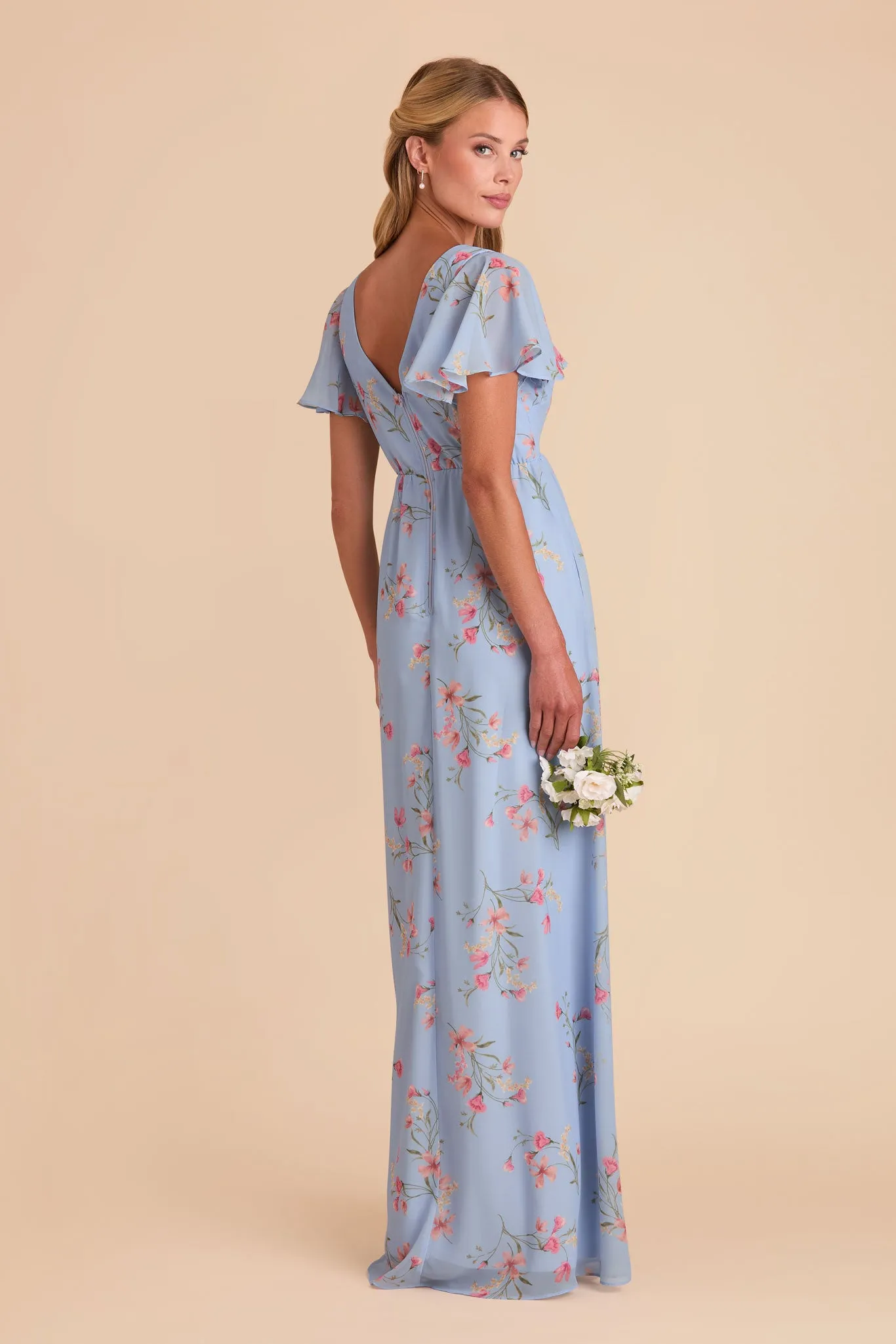 Hannah Empire Dress - Periwinkle Blue Le Fleur sold by Birdy Grey product image thumbnail 4