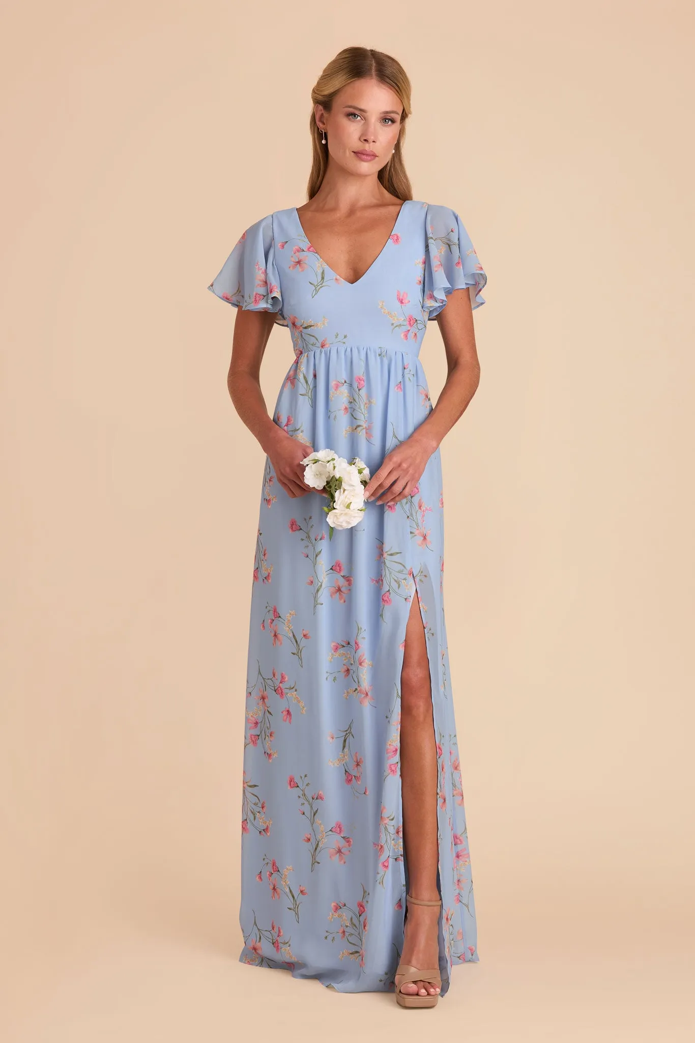Hannah Empire Dress - Periwinkle Blue Le Fleur sold by Birdy Grey product image thumbnail 3