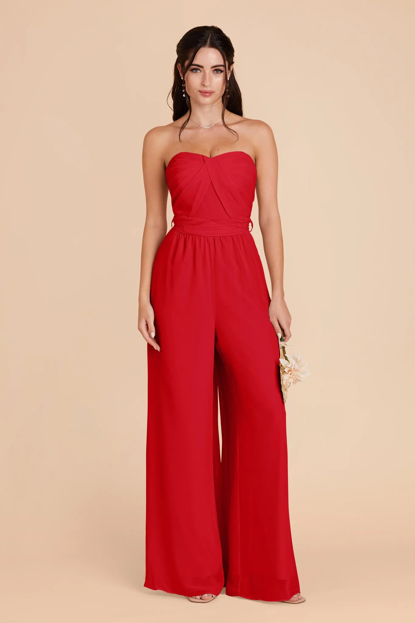 Gigi Convertible Jumpsuit - Ruby Red sold by Birdy Grey