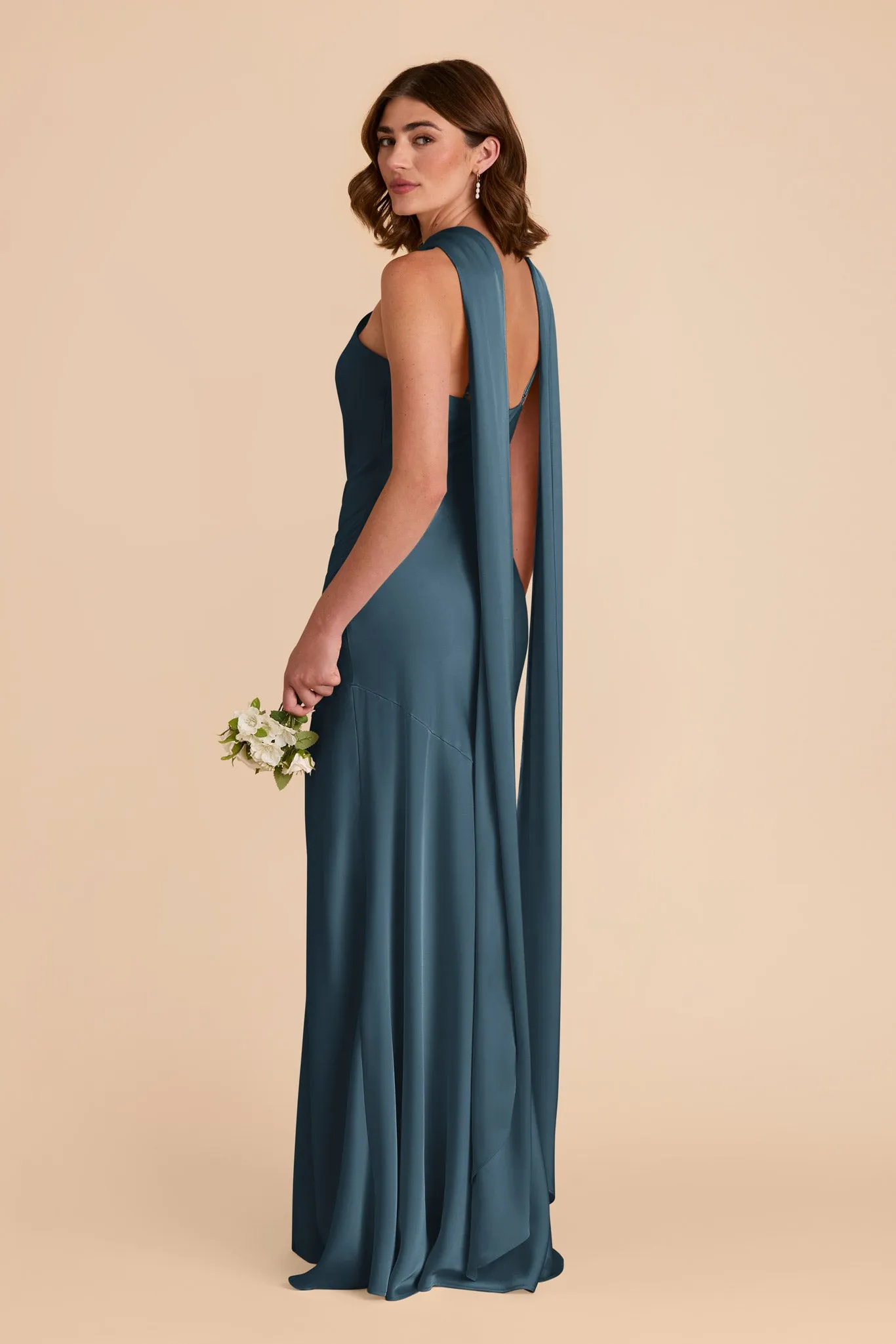 Eileen Matte Satin Dress - Dark Teal sold by Birdy Grey product image thumbnail 5