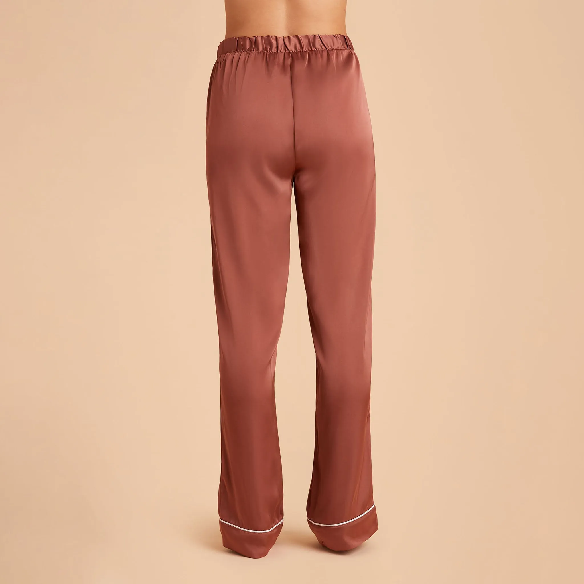 Jonny Satin Pajama Pants - Desert Rose sold by Birdy Grey product image thumbnail 4