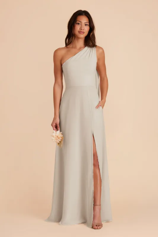 Melissa Chiffon Dress - Dove Gray sold by Birdy Grey