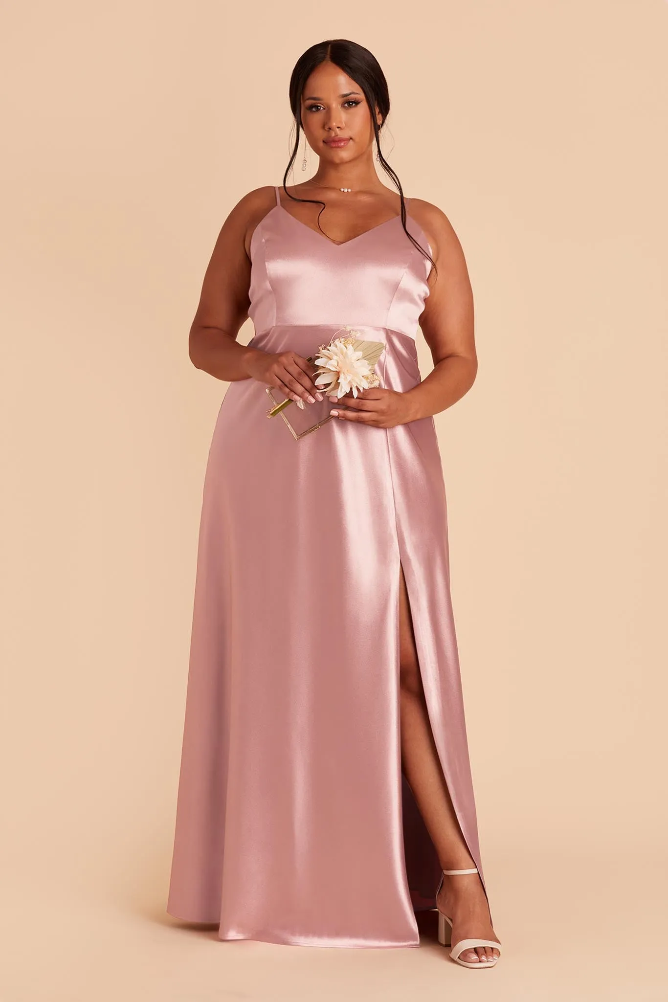 Jay Shiny Satin Dress - English Rose sold by Birdy Grey product image thumbnail 2
