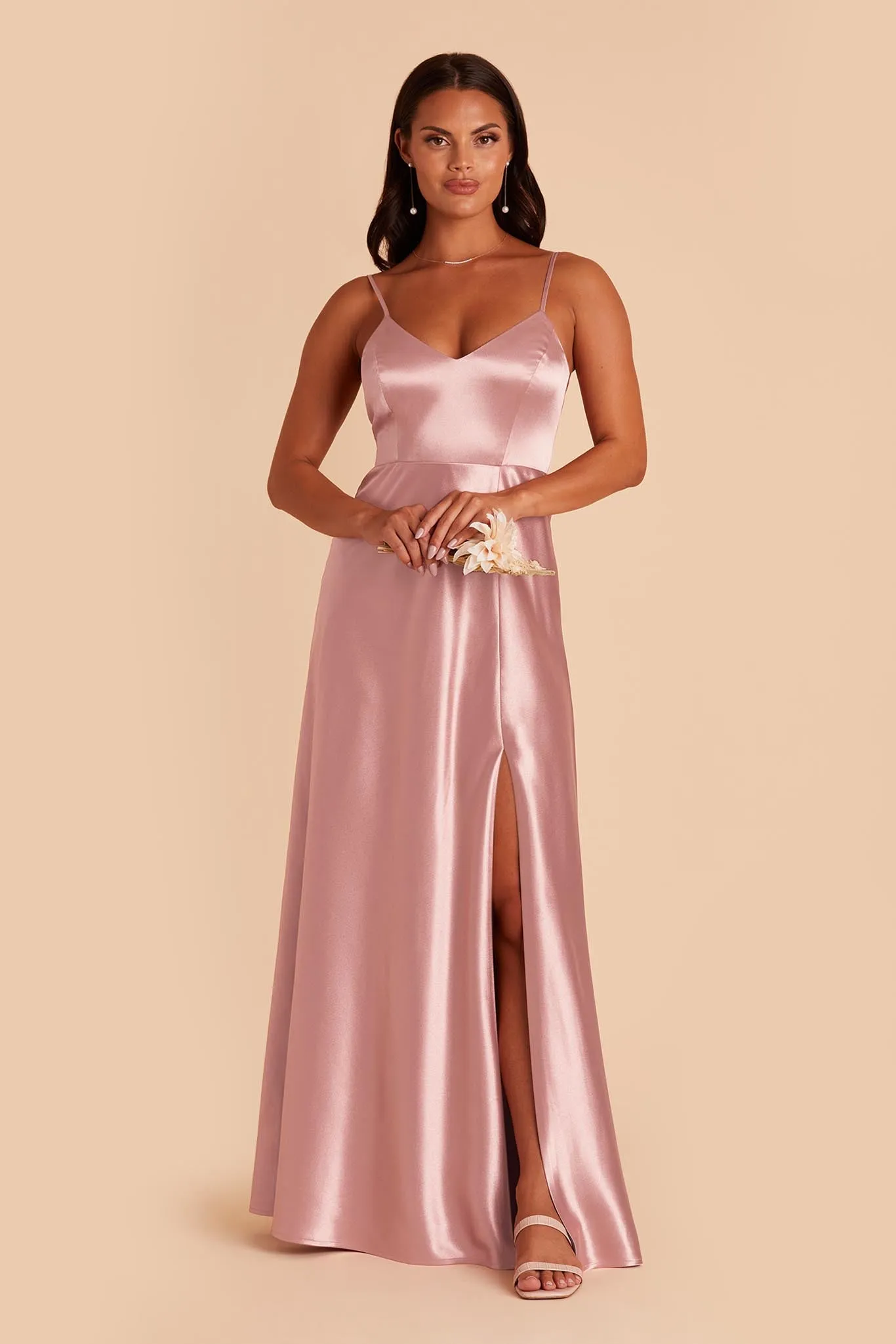 Jay Shiny Satin Dress - English Rose sold by Birdy Grey product image thumbnail 4