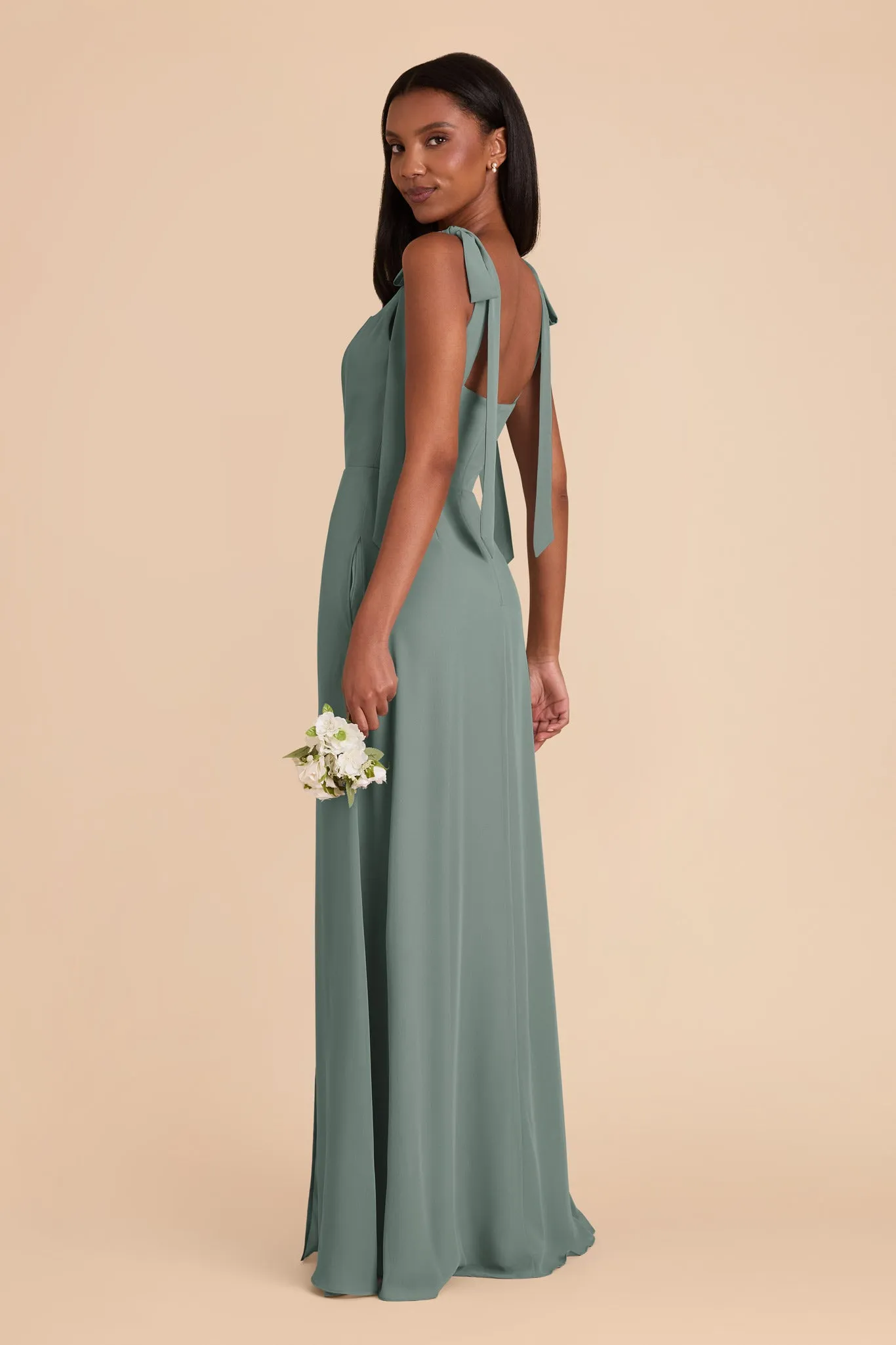 Alex Convertible Dress Chiffon - Sea Glass sold by Birdy Grey product image thumbnail 5