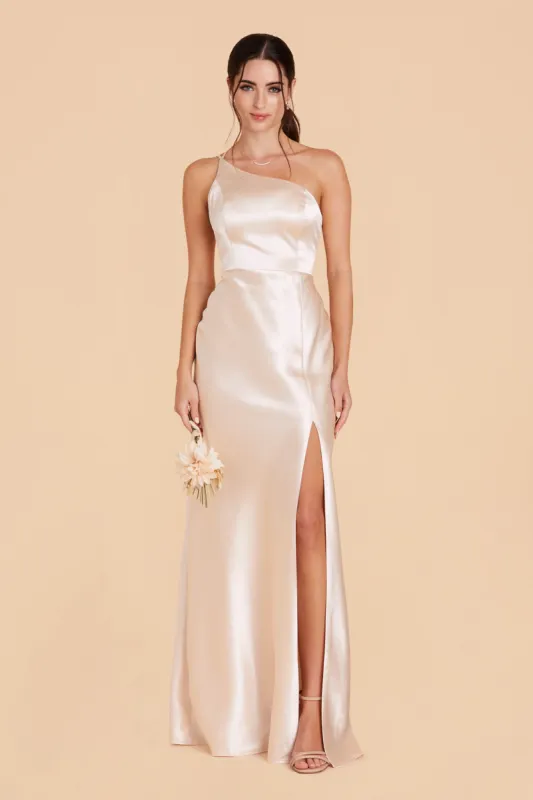 Kensie Shiny Satin Dress - Champagne sold by Birdy Grey