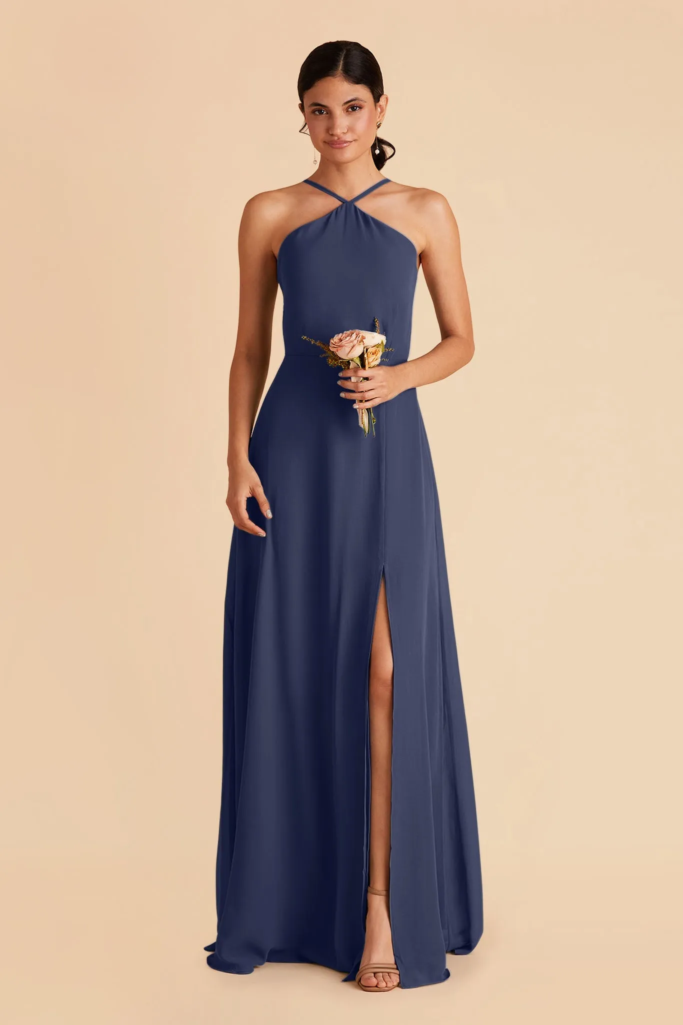 Juliet Chiffon Dress - Slate Blue sold by Birdy Grey product image thumbnail 3