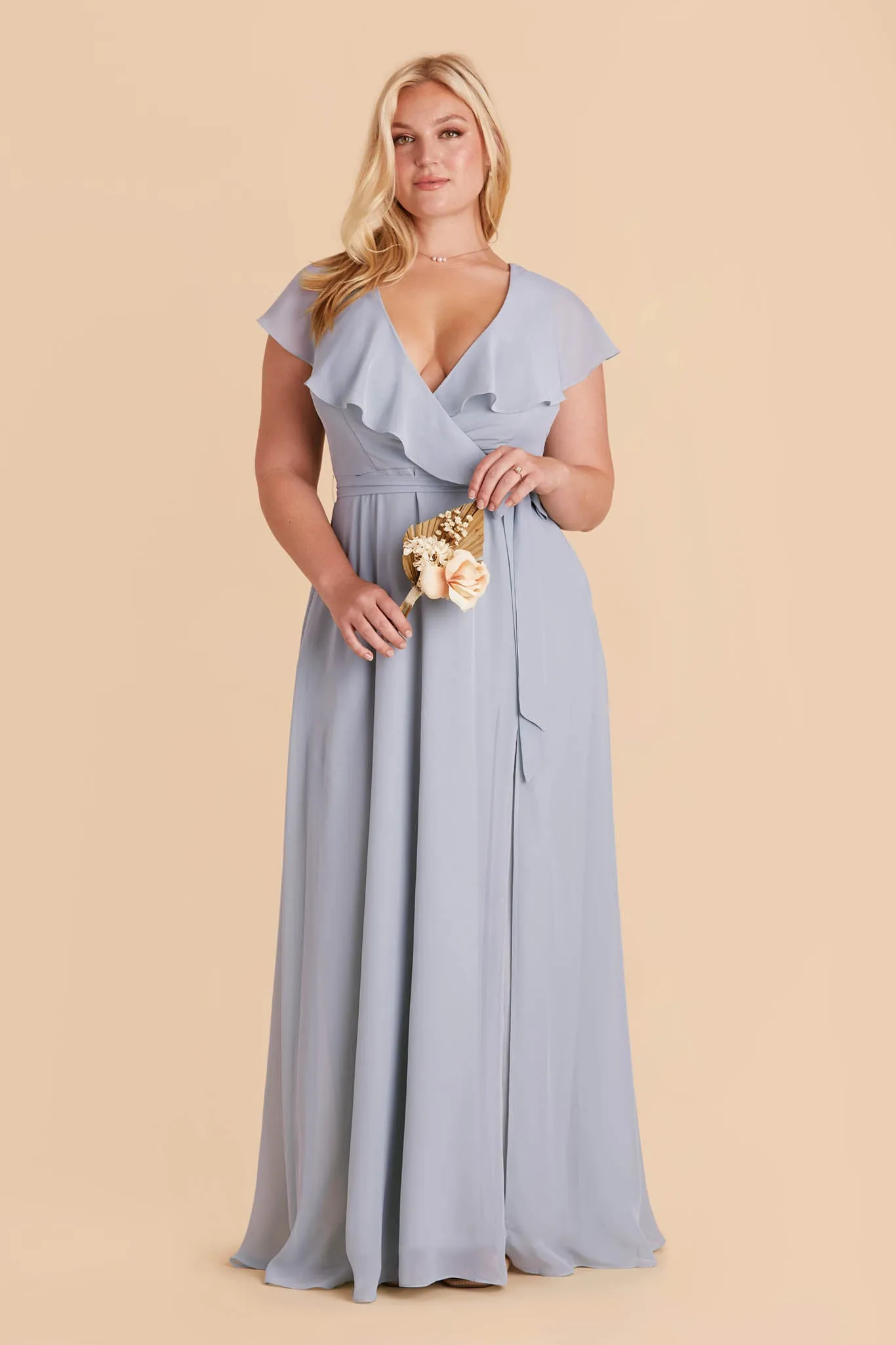 Jackson Chiffon Dress - Dusty Blue sold by Birdy Grey product image thumbnail 2