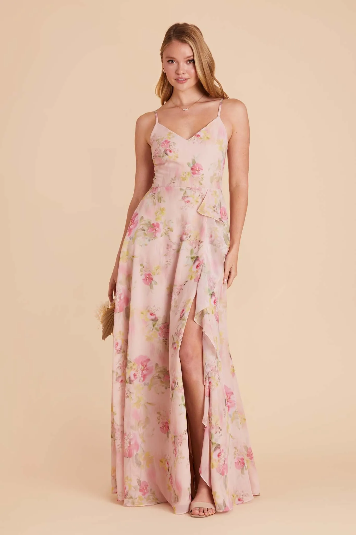 Theresa Chiffon Dress - Vintage Pink Floral sold by Birdy Grey product image thumbnail 3