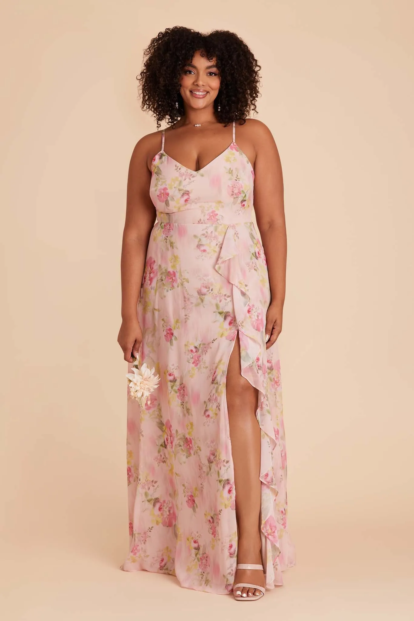 Theresa Chiffon Dress - Vintage Pink Floral sold by Birdy Grey product image thumbnail 2