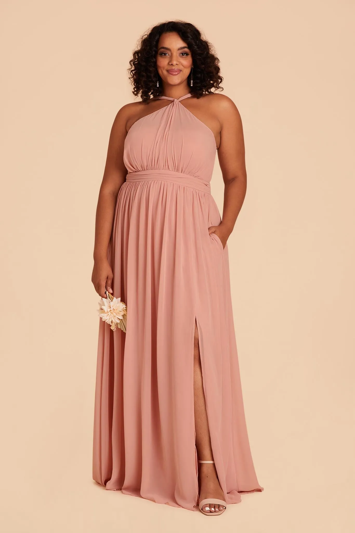 Kiko Chiffon Dress - Dusty Rose sold by Birdy Grey product image thumbnail 2