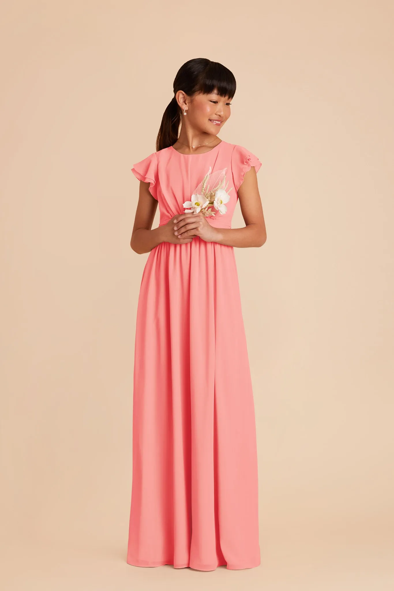 Celine Junior Dress - Coral Pink sold by Birdy Grey product image thumbnail 3