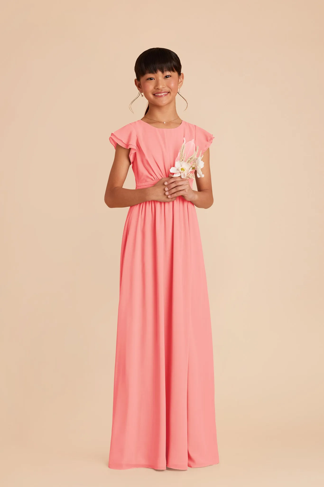 Celine Junior Dress - Coral Pink sold by Birdy Grey