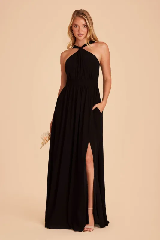 Kiko Chiffon Dress - Black sold by Birdy Grey