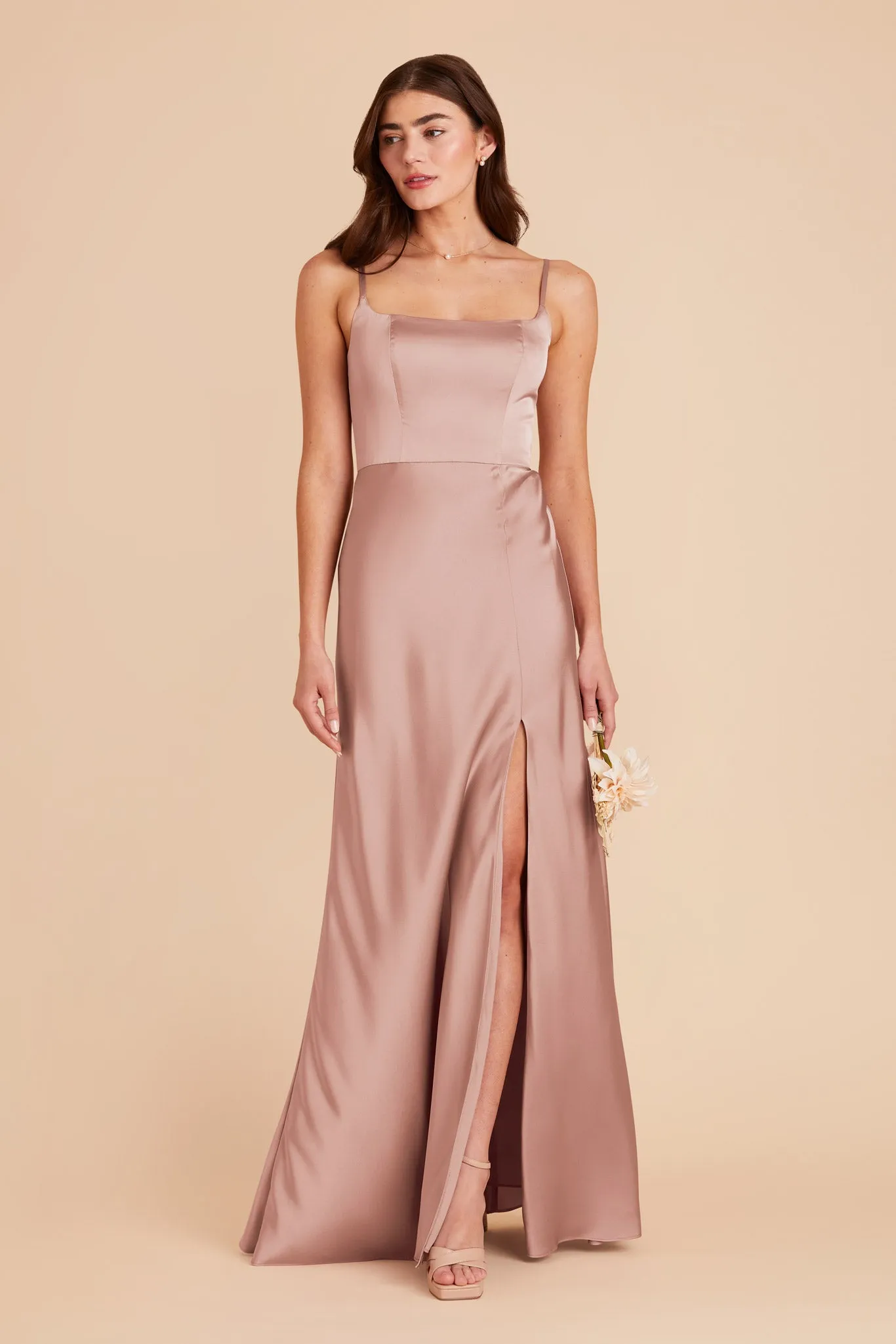 Mai Matte Satin Dress - English Rose sold by Birdy Grey product image thumbnail 3