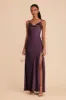 Lisa Long Matte Satin Dress - Plum sold by Birdy Grey