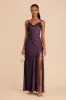 Lisa Long Matte Satin Dress - Plum sold by Birdy Grey