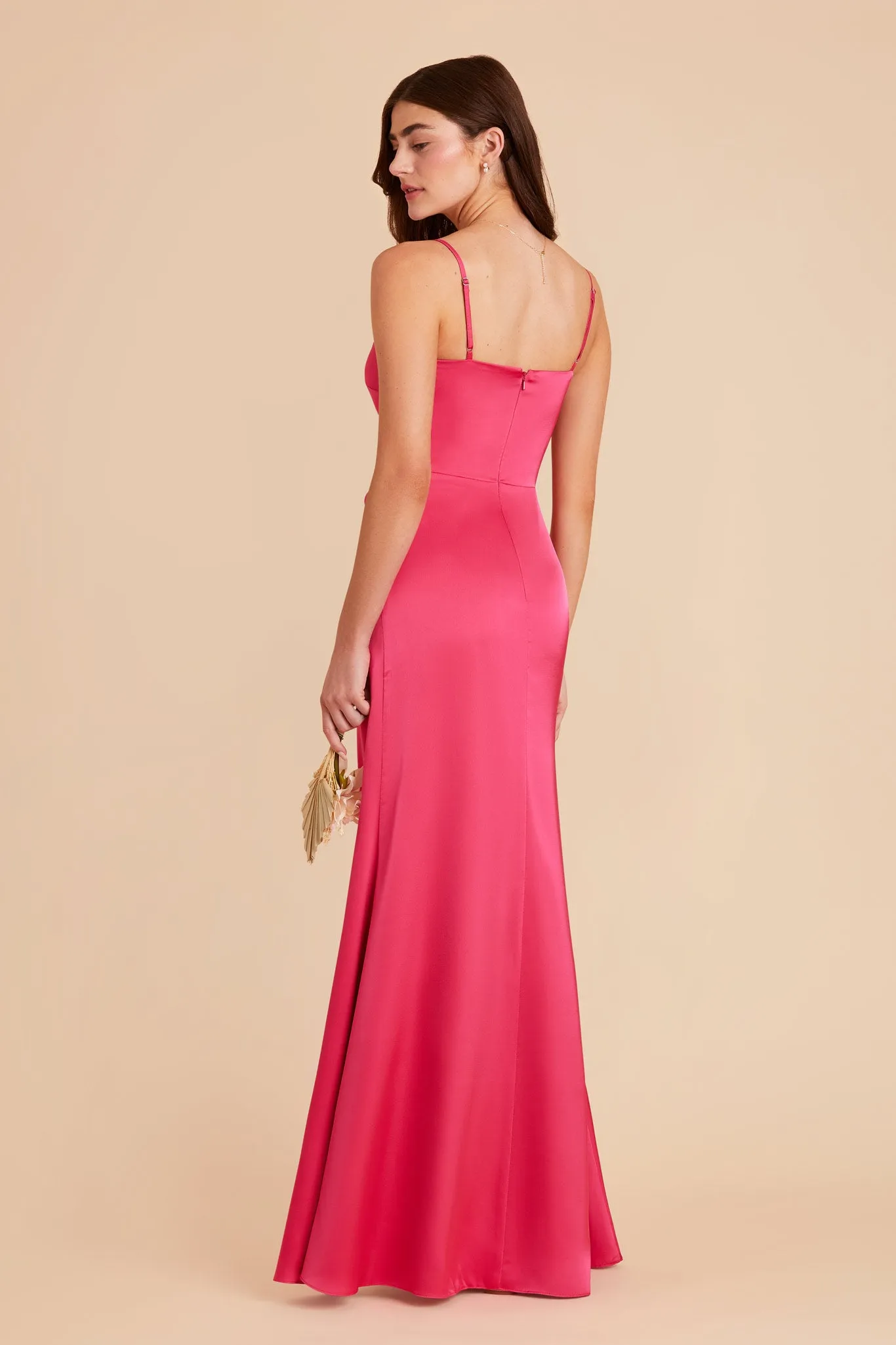 Jennifer Matte Satin Dress - Fuchsia sold by Birdy Grey product image thumbnail 4